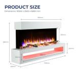 Fenwick Wall Mounted Electric Fireplace with Remote