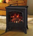 HomeZone Vintage Electric Fireplace Heater - Black