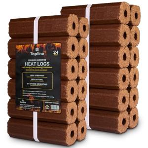 High-Energy Firewood Logs with Fire Starters - 36 Pack