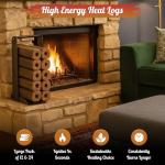 High-Energy Firewood Logs with Fire Starters - 36 Pack