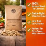 Natural BBQ Wood Pellets for Pizza Ovens – 15kg