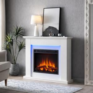 Mardella 40" Electric Fireplace Heater in White