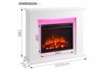Mardella 40" Electric Fireplace Heater in White