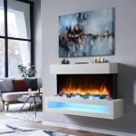Fenwick Wall Mounted Electric Fireplace with Remote