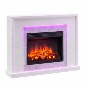Ecula 43'' White Fireplace with 2kW Heater
