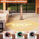 1500W Portable Infrared Patio Heater with Remote