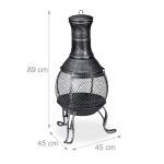 Antique Look Patio Chiminea with Poker and Guard