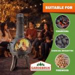 GARDEBRUK® Cast Iron Outdoor Patio Chiminea