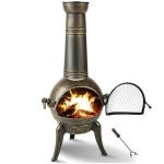 TecTake Cast Iron Patio Stove with Removable Grill