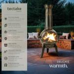 TecTake Cast Iron Patio Stove with Removable Grill