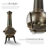 TecTake Cast Iron Patio Stove with Removable Grill