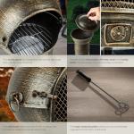 TecTake Cast Iron Patio Stove with Removable Grill