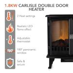 Warmlite Carlisle Double Door Panoramic Stove, 1800W