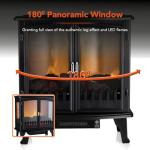 Warmlite Carlisle Double Door Panoramic Stove, 1800W