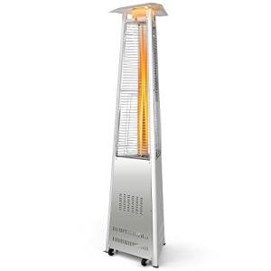 COSTWAY Outdoor Gas Patio Heater with Wheels
