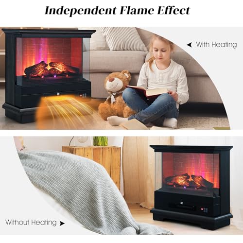 GiantexUK 27” Electric 3-Sided Fireplace Heater
