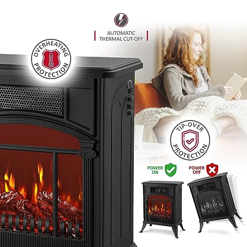 NETTA Electric Fireplace Stove with Flame Effect