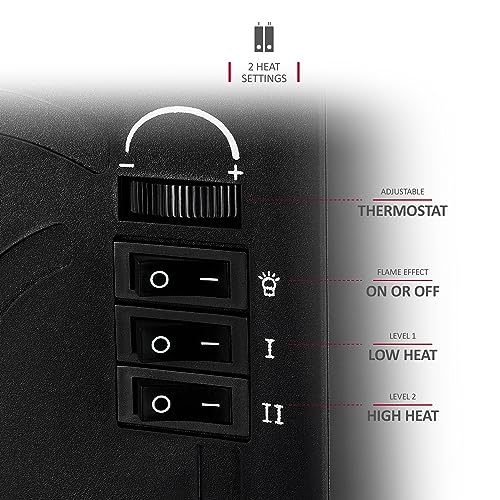 NETTA Electric Fireplace Stove with Flame Effect