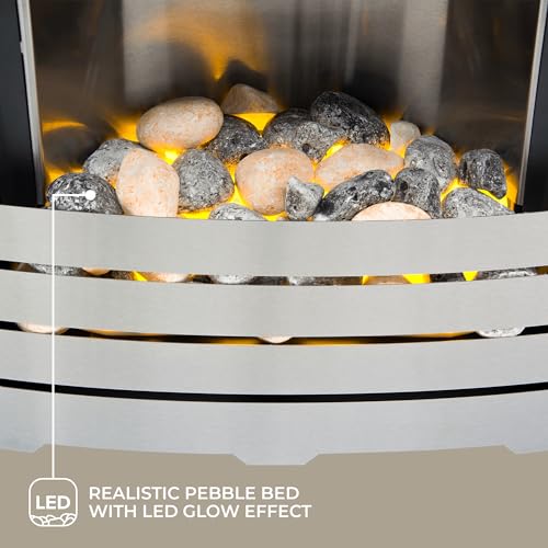 Adam Helios Electric Fire with Pebble Glow