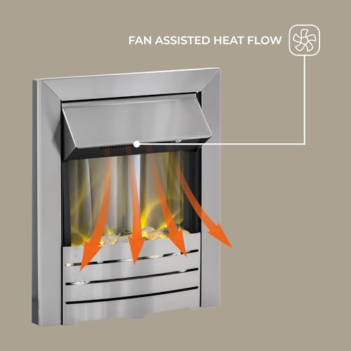 Adam Helios Electric Fire with Pebble Glow