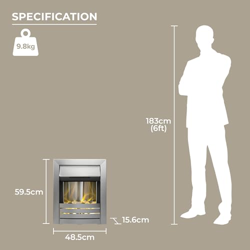 Adam Helios Electric Fire with Pebble Glow