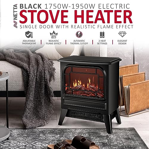 NETTA Electric Fireplace Stove with Flame Effect