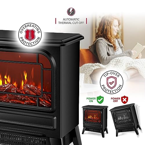 NETTA Electric Fireplace Stove with Flame Effect