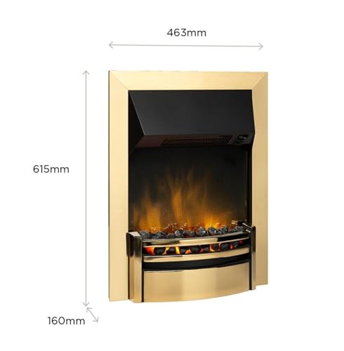 Kansas Brass 2kW Inset Electric Fireplace with Glove