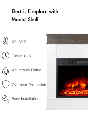 M.C.Haus 23" Electric Fireplace with Flame Effect