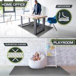 ProsourceFit Extra Thick Puzzle Exercise Mat , EVA Foam Interlocking Tiles for Protective, Cushioned Workout Flooring for Home and Gym Equipment, Grey - 1 inch - 24 Sq Ft - 6 Tiles