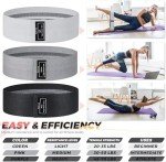 Renoj Resistance Bands, Yoga Starter Sets for Women and Men, 3 Set of Stretch Exercise Workout Bands for Booty Legs, Elastic Pilates Flexbands