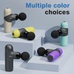 Mini Massage Gun ,Percussion Deep Tissues Muscle Massager, Silicone Material Removable and Washable, Suitable for People with Hyperhidrosis, with 6 Massage Heads 4 Speeds, best gift for her/him