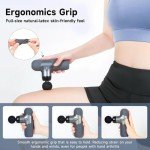 Mini Massage Gun ,Percussion Deep Tissues Muscle Massager, Silicone Material Removable and Washable, Suitable for People with Hyperhidrosis, with 6 Massage Heads 4 Speeds, best gift for her/him