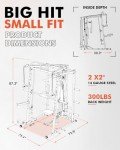 Mikolo All-in-One Smith Machine Home Gym, 2000LBS Power Cage with Cable Crossover System, Integrated Squat Rack with Weight Bar for Full-Body Training—LAT Pulldown, T-Bar Row, Triceps, Chest Fly