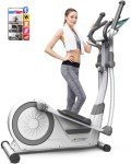 HARISON Magnetic Elliptical Machine for Home 350 LBS Capacity, Elliptical Trainer with 16-Level Resistance Control, Elliptical Exercise Machine with HARISON Bluetooth