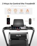 Acezoe Walking Pad Under Desk Treadmill with Incline, 2 in 1 Foldable Treadmills for Home Small Office, 300 lbs Capacity, Portable Compact Walking Treadmill with Remote Control, LED Display and Apps