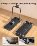 Acezoe Walking Pad Under Desk Treadmill with Incline, 2 in 1 Foldable Treadmills for Home Small Office, 300 lbs Capacity, Portable Compact Walking Treadmill with Remote Control, LED Display and Apps