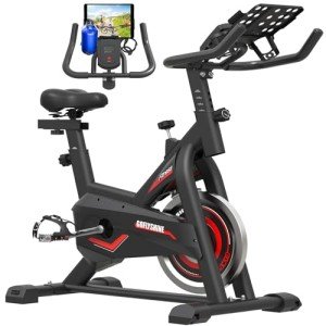 GOFLYSHINE Stationary Home Exercise Bike with LCD Screen