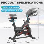 GOFLYSHINE Stationary Home Exercise Bike with LCD Screen