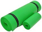 Fitvids All Purpose 1/2-Inch Extra Thick High Density Anti-Tear Exercise Yoga Mat and Knee Pad with Carrying Strap, Green