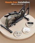 Niceday Elliptical Exercise Machine, Elliptical Machine for Home, Magnetic Elliptical Trainer 20IN Stride, 16 Resistance Levels, Elliptical Training Machines with 500LBS Loading Capacity & Kinomap APP