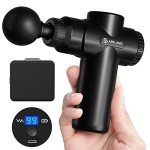 AERLANG Mother Day Mom Gifts Mini Massage Gun,Muscle Deep Tissue Massager Gun, Handheld Percussion Massager, Portable Quiet Massage Gun with Carry Case for Home Office Gym Gifts for Men Dad(Black)
