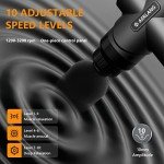 AERLANG Mother Day Mom Gifts Mini Massage Gun,Muscle Deep Tissue Massager Gun, Handheld Percussion Massager, Portable Quiet Massage Gun with Carry Case for Home Office Gym Gifts for Men Dad(Black)