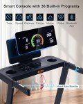 ATEEDGE Auto Incline Treadmill, 20% Incline, 3.0HP, 10 MPH Running Machine, 18.5" Wide Belt, 350 lbs Capacity, Treadmill for Home with Bluetooth App