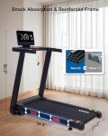 ATEEDGE Auto Incline Treadmill, 20% Incline, 3.0HP, 10 MPH Running Machine, 18.5" Wide Belt, 350 lbs Capacity, Treadmill for Home with Bluetooth App