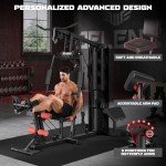 JELENS Home Gym, Multifunctional H11 Home Gym Equipment, Workout Station with 146LBS Weight Stack, Exercise Equipment with Pulley System for Full Body Training (Black)