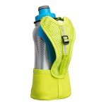 NATHAN Running Handheld Water Bottle Adjustable No-Grip Quick Squeeze Lite Hand Strap. 12 oz Insulated Water Bottle. Reflective Hydration