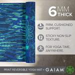 Gaiam Yoga Mat Premium Print Reversible Extra Thick Non Slip Exercise & Fitness Mat for All Types of Yoga, Pilates & Floor Workouts, Divine Impressionist, 68"L x 24"W x 6mm Thick