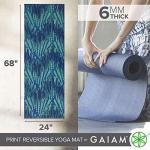 Gaiam Yoga Mat Premium Print Reversible Extra Thick Non Slip Exercise & Fitness Mat for All Types of Yoga, Pilates & Floor Workouts, Divine Impressionist, 68"L x 24"W x 6mm Thick