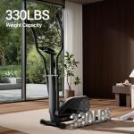 CURSOR FITNESS Elliptical Machine, Elliptical Exercise Machine for Home, Elliptical Training Machines with 8 Levels Resistance, Silent Magnetic Elliptical Trainer with 12" Stride and LCD Monitor